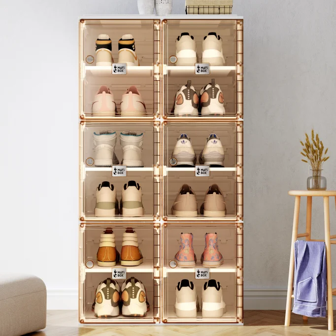 China factory  Lazy storage transparent acrylicshoe box transparent box shoes Stackable Shoe Boxes