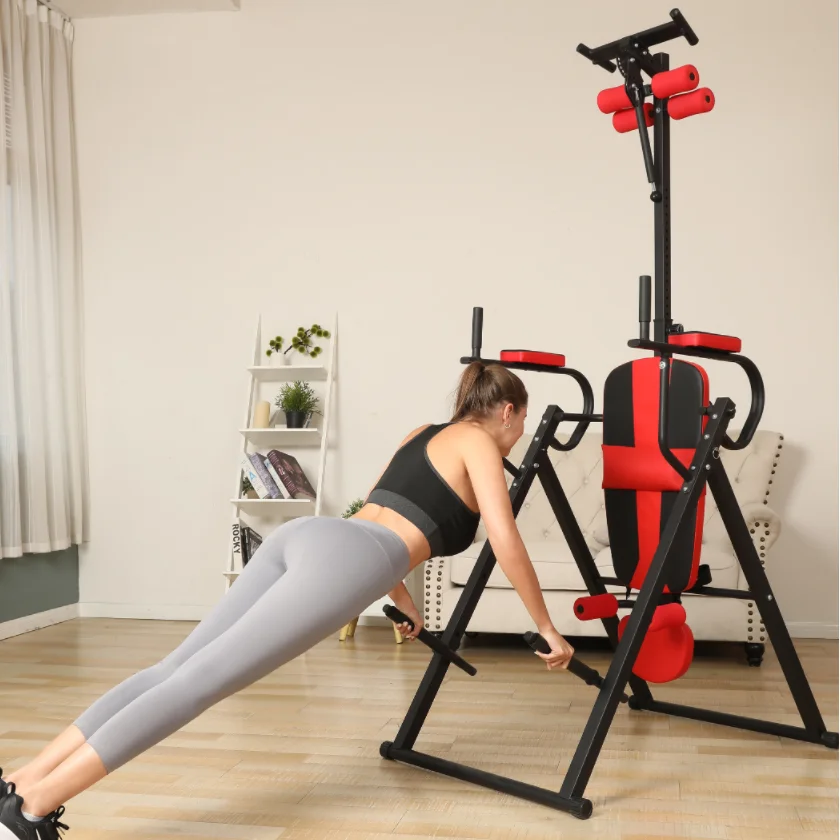 Multi-functional 6 in 1 training equipment pull up station push up chinning arm and body exercise inversion table