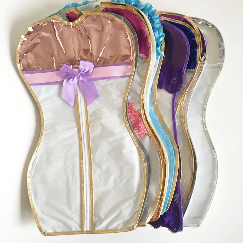 Sinicline Custom Logo Clear Plastic Packaging Hair Extension Package Hair Bags for Braiding Hair Bundles