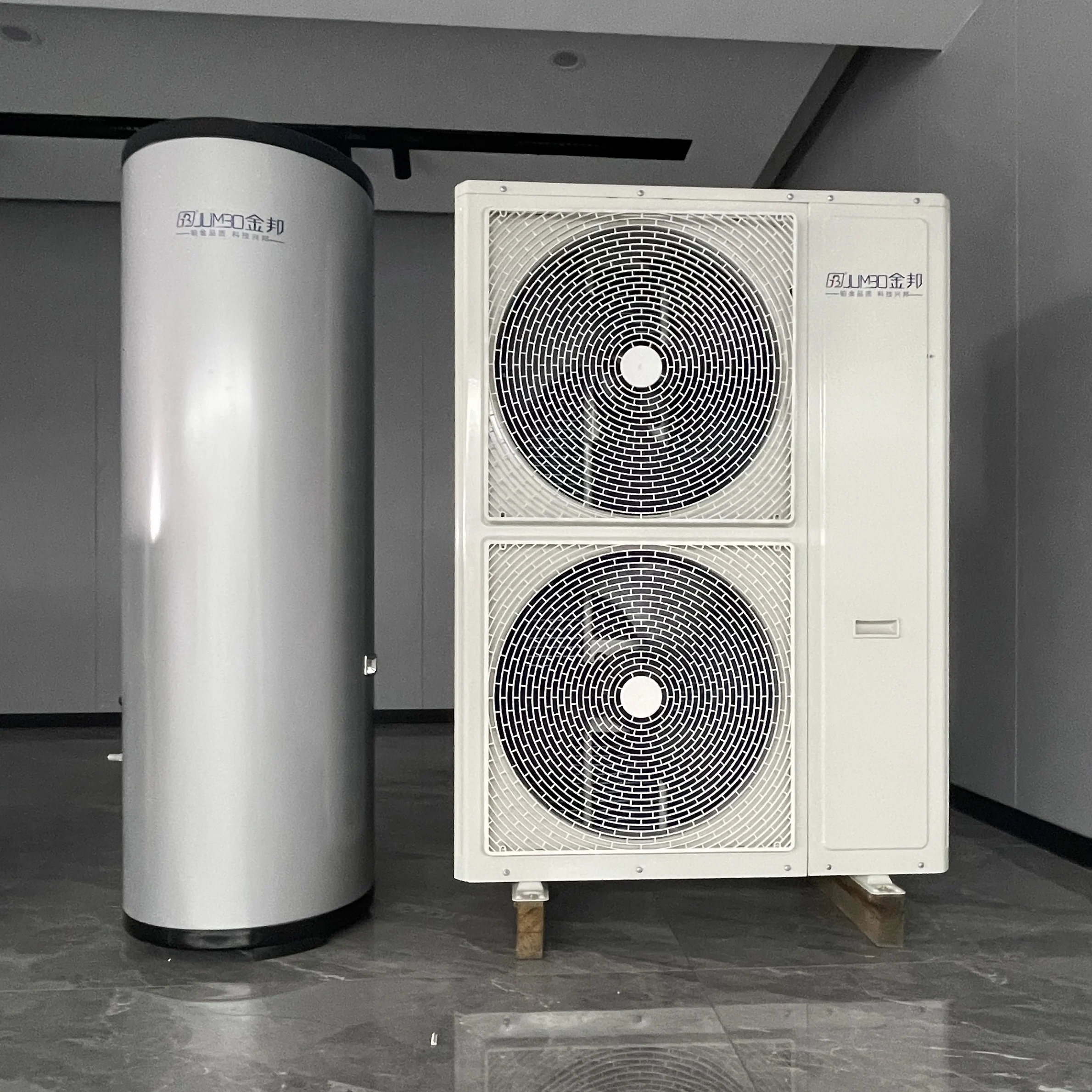 The factory sells heat pump air to air 8KW 100-500L domestic air source heat pump water heater