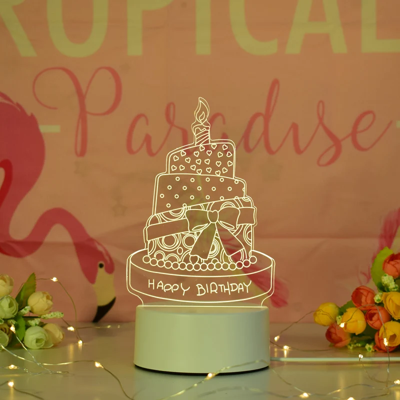 Design picture creative 3d night light acrylic lamp lovely gift lamp for children other lights lighting products