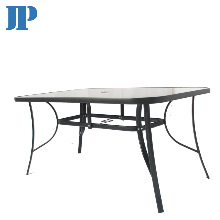 8 pcs Aluminum  frame fabric chair tempered glass table contemporary outdoor garden bisto furniture