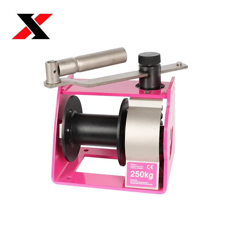 small 250kg wire rope worm gear worm hand winch with clutch hand winch double - way self - locking hand winch