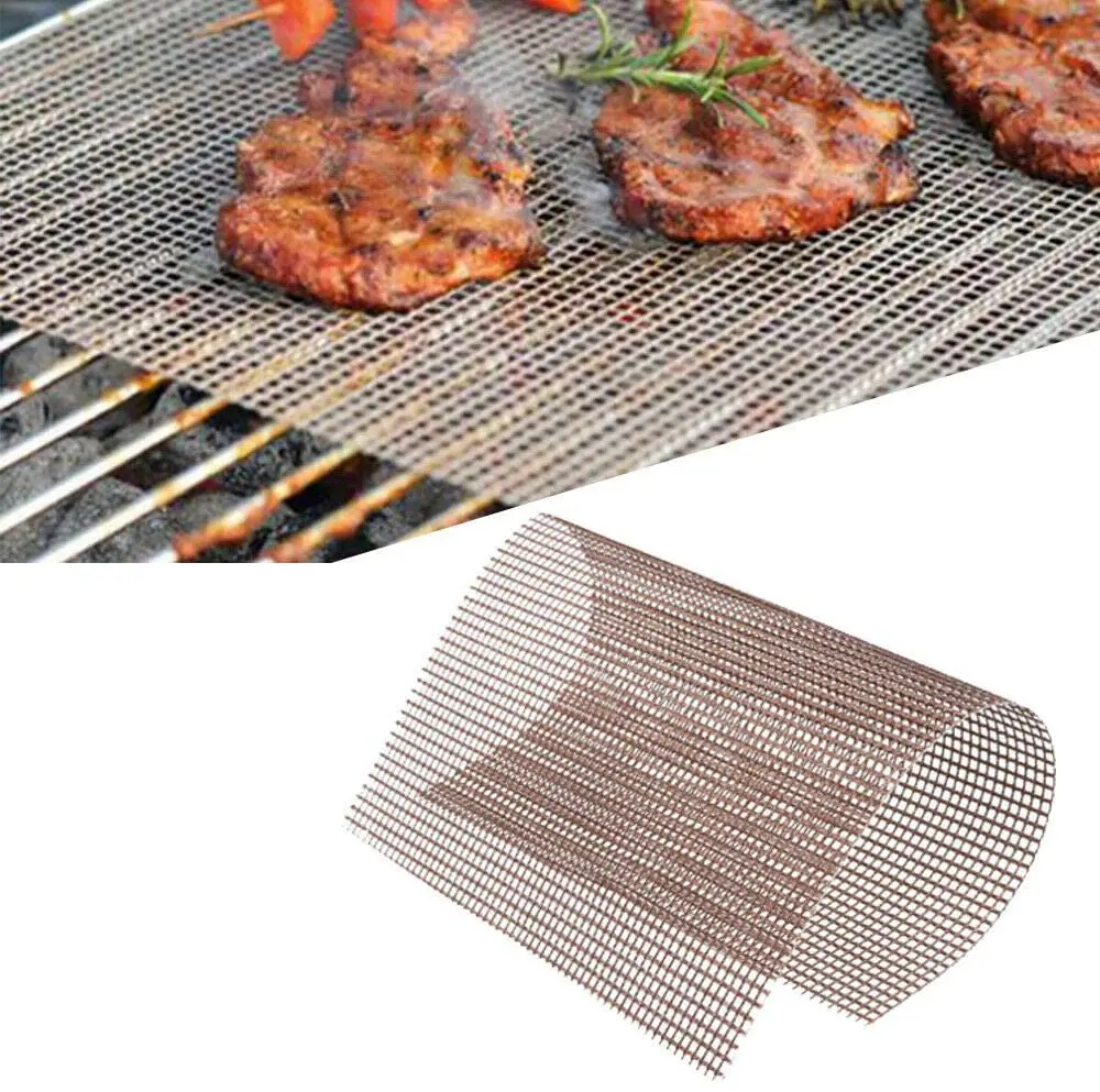 Hot Sell Easy To Clean  BBQ Tools Heat Resistant  PTFE Non-stick BBQ Grill Mesh Mat