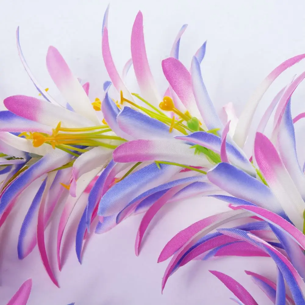 Wholesale Factory Supplier HL0004B 88 Colors 50CM Artificial Velvet Spider Lily Headband Tropical Flower Hawaii Accessories Haku