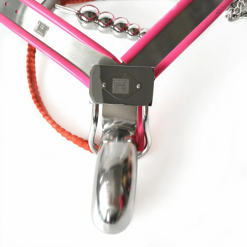 stainless steel Y style male chastity belt cock cages with Steel wire chastity device penis ring male bondage sex toys for man