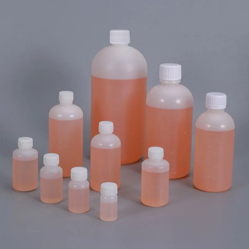 Round Bottle With Scale Sealed Sample Sampling Chemical Plastic Bottle Ldpe Transparent Plastic Bottle YGH964