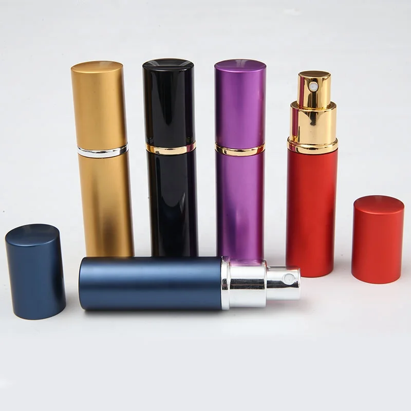 Empty Travel Cosmetic Oral Spray 10ml 12ml 15ml 20 ml Aluminum Perfume Bottle With Atomizer