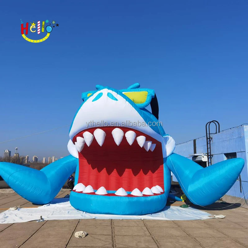 Customized Dj Booth Inflatable Shark Head inflatable dj station