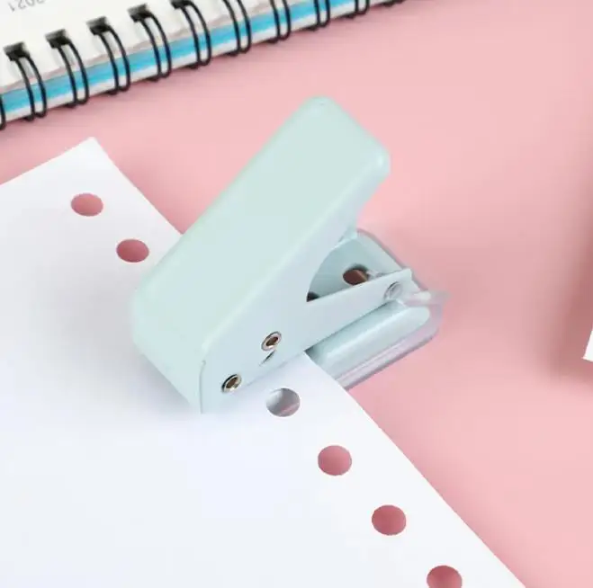 High Quality Macaron Single Hole Puncher Round Hole Puncher Office School Stationery