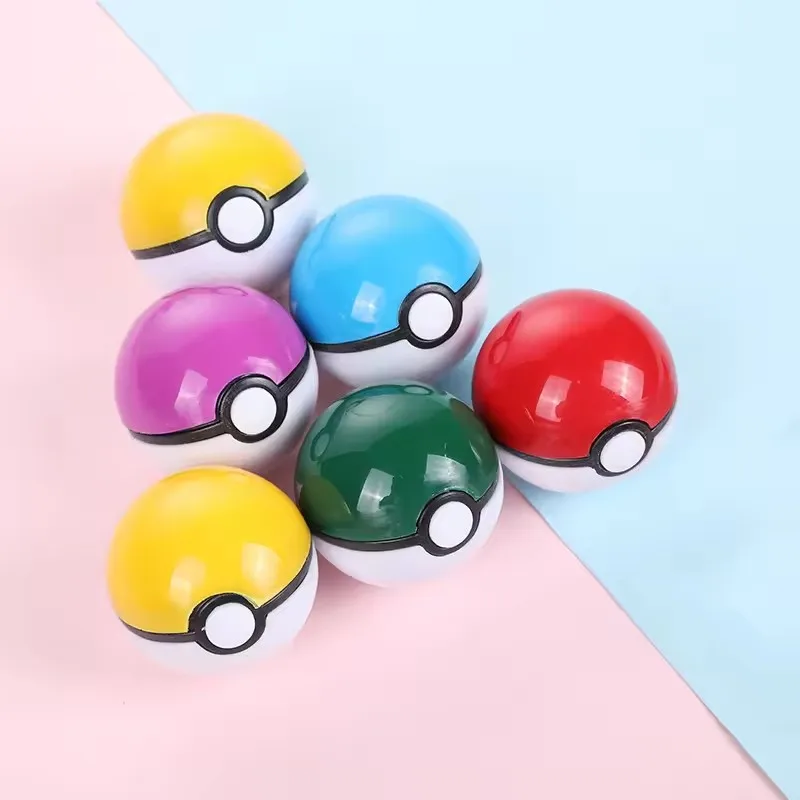 Plastic Ball With Cartoon ball Figure Toy Inside Poke mon ball toys capsule pokeball Action Figures Decoration Toys