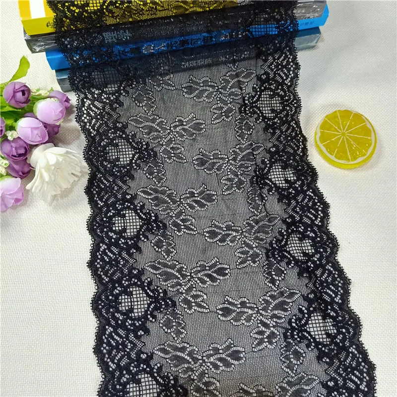 E2832 18.5cm Chantilly flowery color elastic soft mesh eye spandex elastic white lace decorative skirt table cloth umbrella