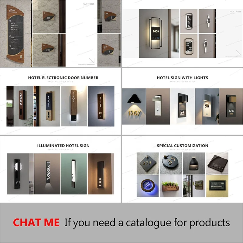 EZD  interior wayfinding signs door number plate modern house numbers