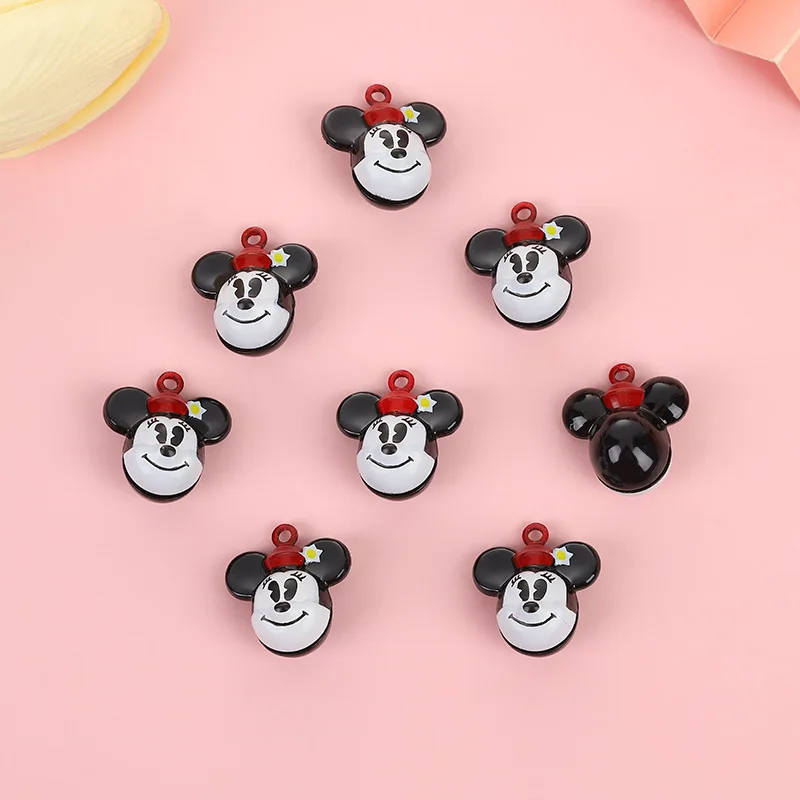 Cartoon cute bell diy jewelry pendant pet bell color painted cat and dog jewelry accessories manufacturer customization