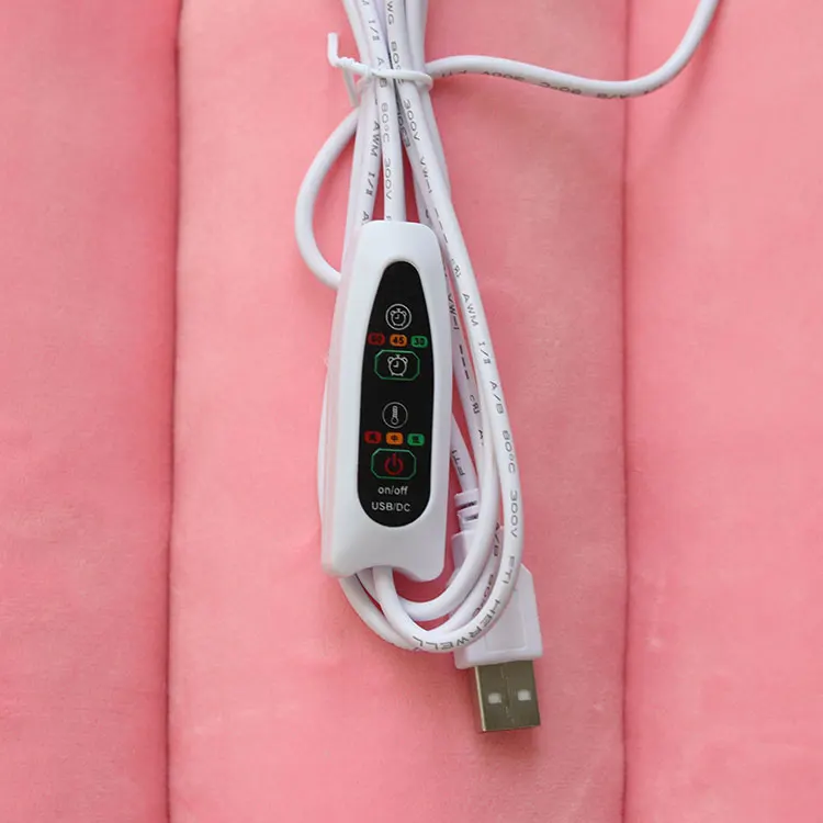 Car set seat massage cushions usb electric heated four in one pillow seat cushions and air lying pillow home office and car mat