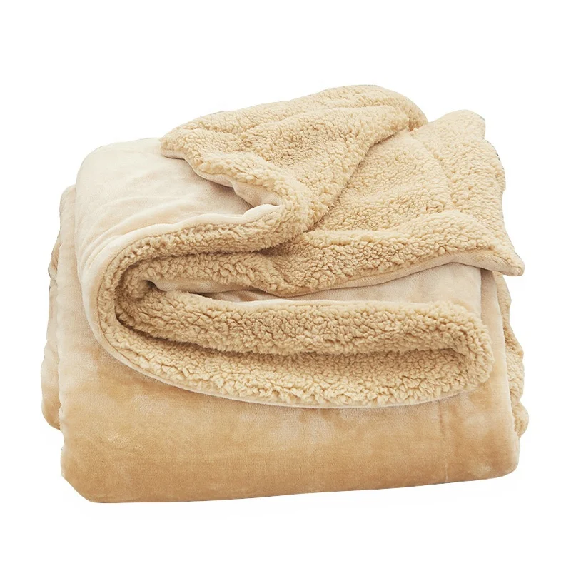 
Super Soft 100% Polyester Knit Plush Flannel Sherpa Throw Blanket 