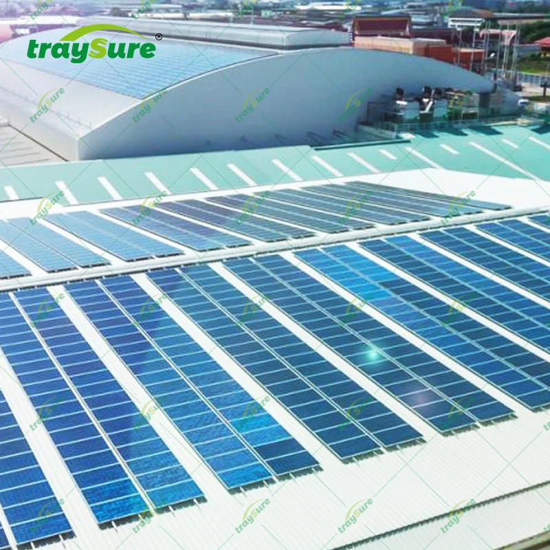 TRAYSURE Rooftop Solar Mounting System Aluminum 6065 -T5 Solar Brackets Panel Customized Rail Solar Mounting System