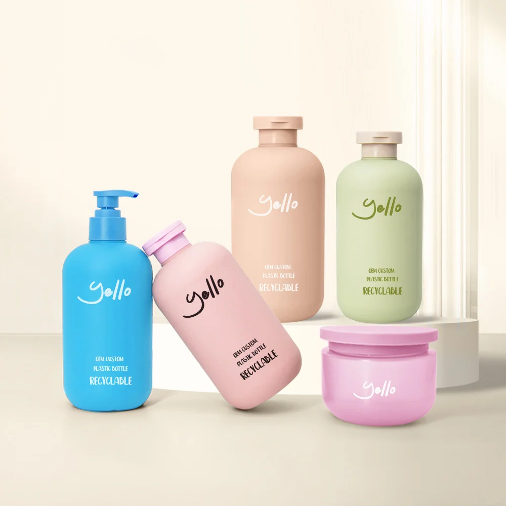 Wholesale Green Purple Pink Empty Shampoo Bottles Soft Touch 200ml 300ml 500ml 800ml Shampoo Conditioner Container Bottle