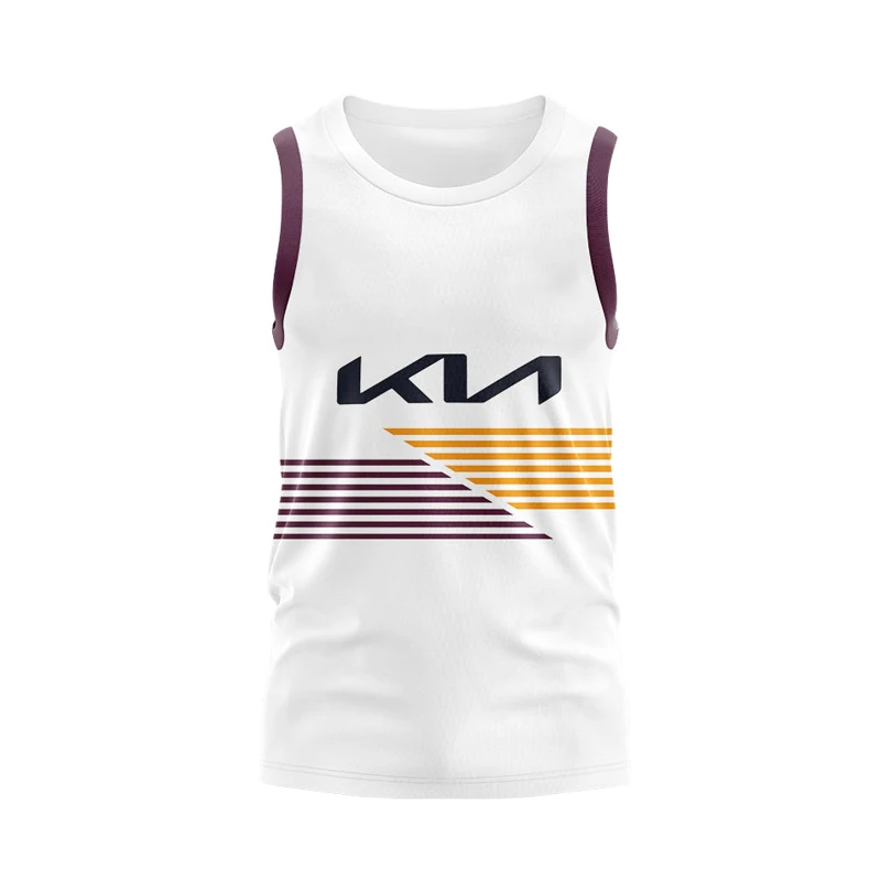 Durable Polyester Customized Sublimation Sydney Roosters Sport Sleeveless Rugby Training Vest Men Exercise Singlet