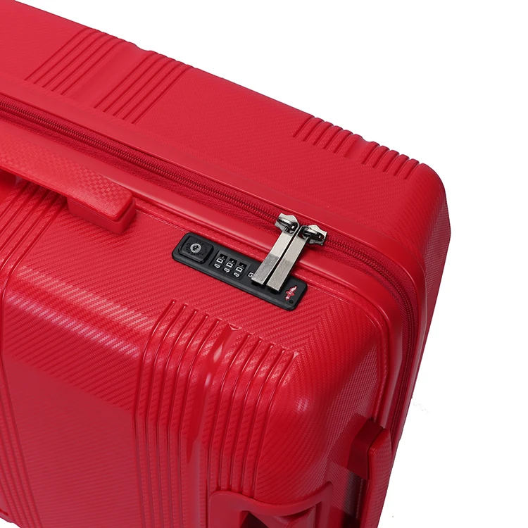 OEM Business Carry-On 20 24 28 Inch 3pcs Set PP Travel Suitcase Koffer 360 Degree Universal Wheels Hard Shell Trolley Luggage