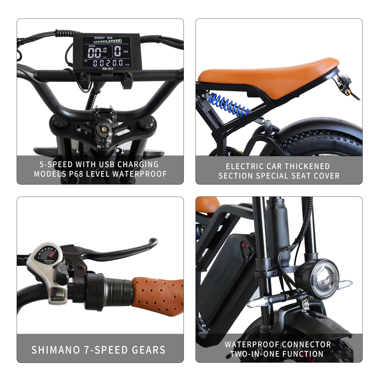 USDropshipping Wholesale Full Suspension Long Range 48v 1000W Adult Road Bicycle Dirt Ebike Fat Tire Mountain Electric City Bike