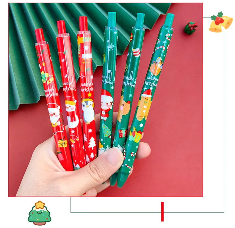 Wholesale cute Christmas neuter pen can be customized with a variety of patterns optional pen