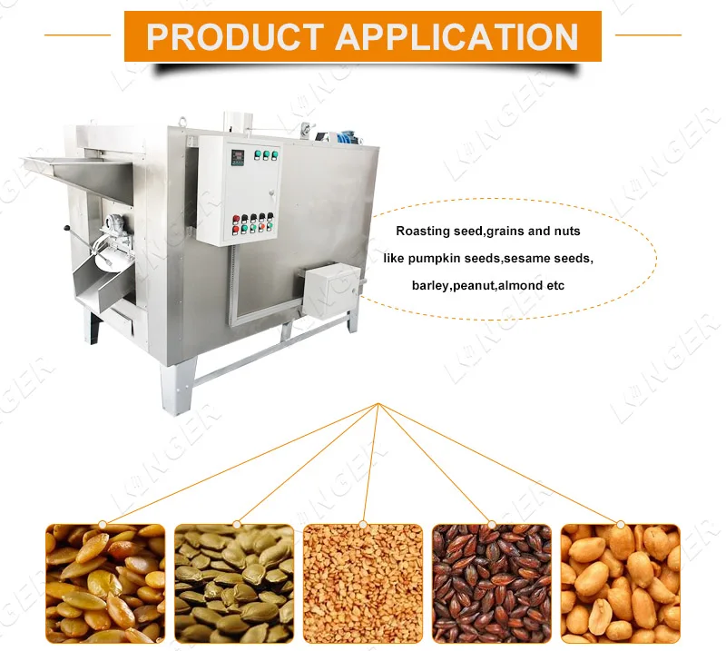 Automatic Cocoa Bean Roasting Machine Cacao Beans Roaster