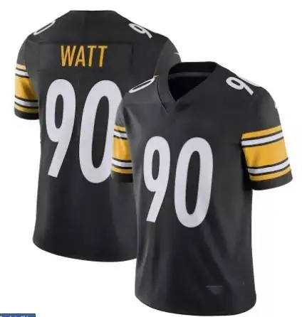 Лучшее качество черный игрок игры #43 Polamalu #90 Ватт #22 Najee Harris Американский футбол Питтсбург ограниченная майка
