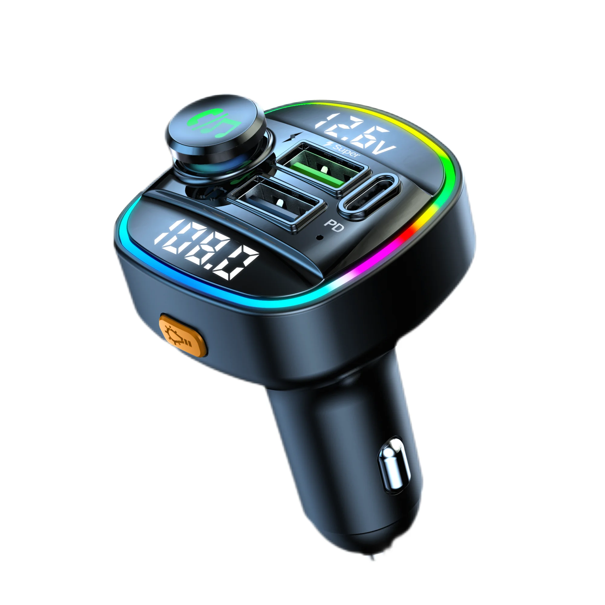 C22 FM Transmitter Handsfree Car Radio Modulator MP3 Player With 22.5W USB Super Quick Charge Adapter for Car