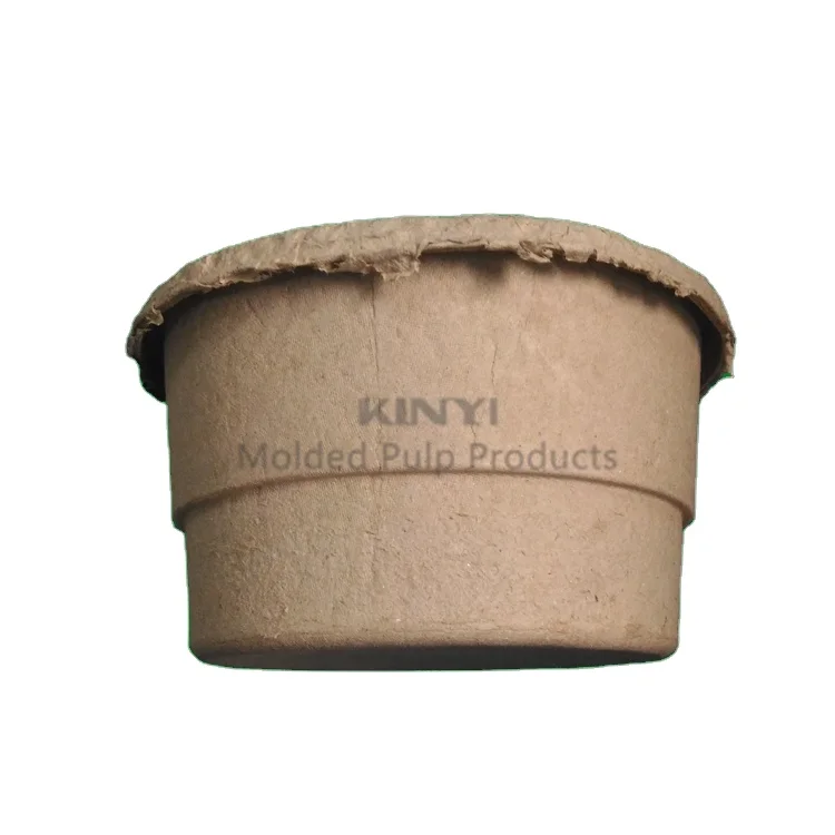 
Eco friendly brown color round shape recycled paper pulp plant peat pot 