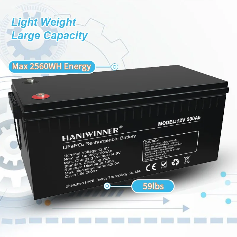 Rechargeable 24V 54Ah 100Ah 200Ah 300Ah 400Ah 12V Lifepo4  Li Ion Akku Lithium Ion Energy Storage Batteries for Solar System