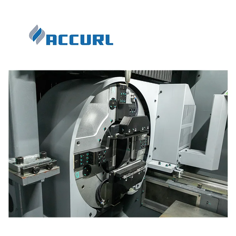 ACCURL Metal Tube Laser Cutting Machine High Precision 10kw Fiber for Materials 6 Meter