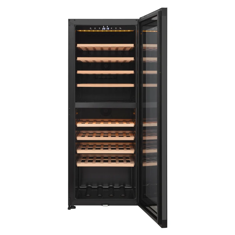 Wholesale Hot Style With Wholesale new design with Removeable Shelves wine cooler fridge wine display fridge dual zone cooler