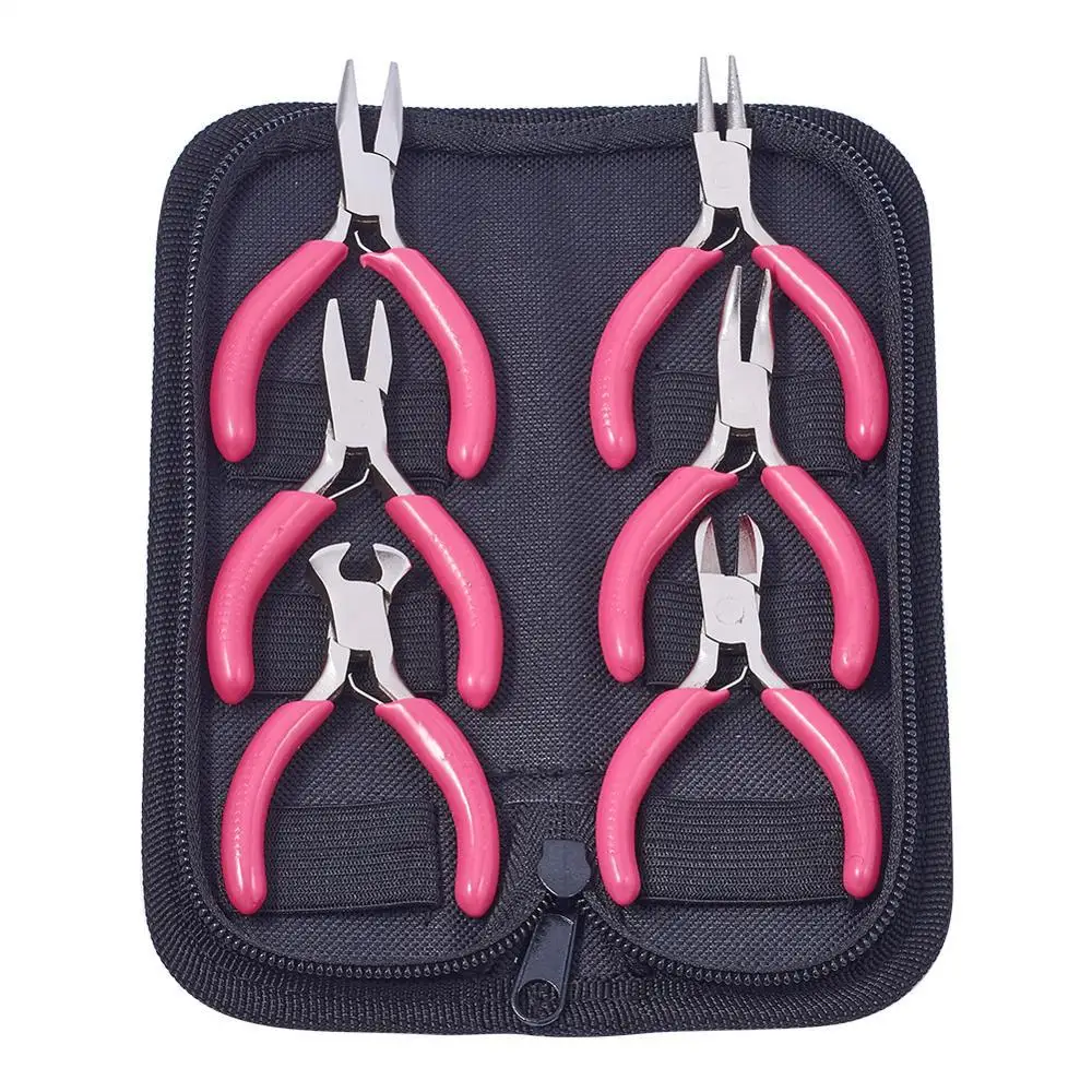 Rawmand 6 Piece Jewelers Pliers Set for Jewelry Making Repair and Crafts Jewelry Making Tools Kit with Easy Carrying Pouch
