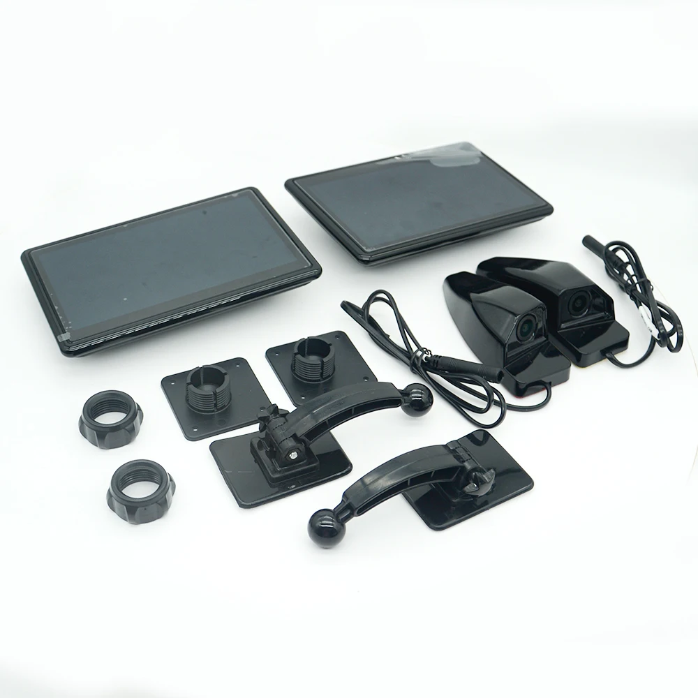 Digital Side View Mirror Camera System Safe Driving Assistance AHD Waterproof Side Mirror Camera Kit Dual Monitors