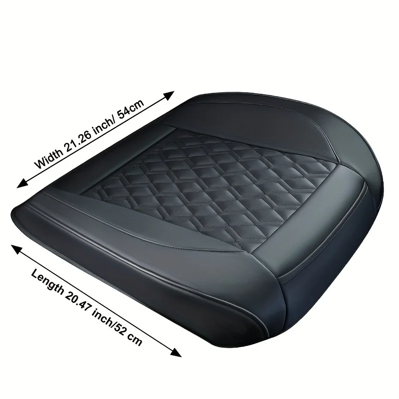 Black 52x54cm Car Front Seat Cover PU Leather Car Seat Cushion Protector Protective Cover Car Interiors