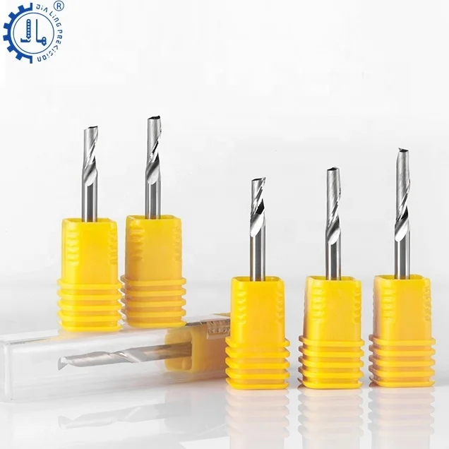 Single Flute End Mill 3.175mm 4mm 6mm Shank Carbide Milling Cutters Single Flute Spiral End Mill For Aluminum End Mill