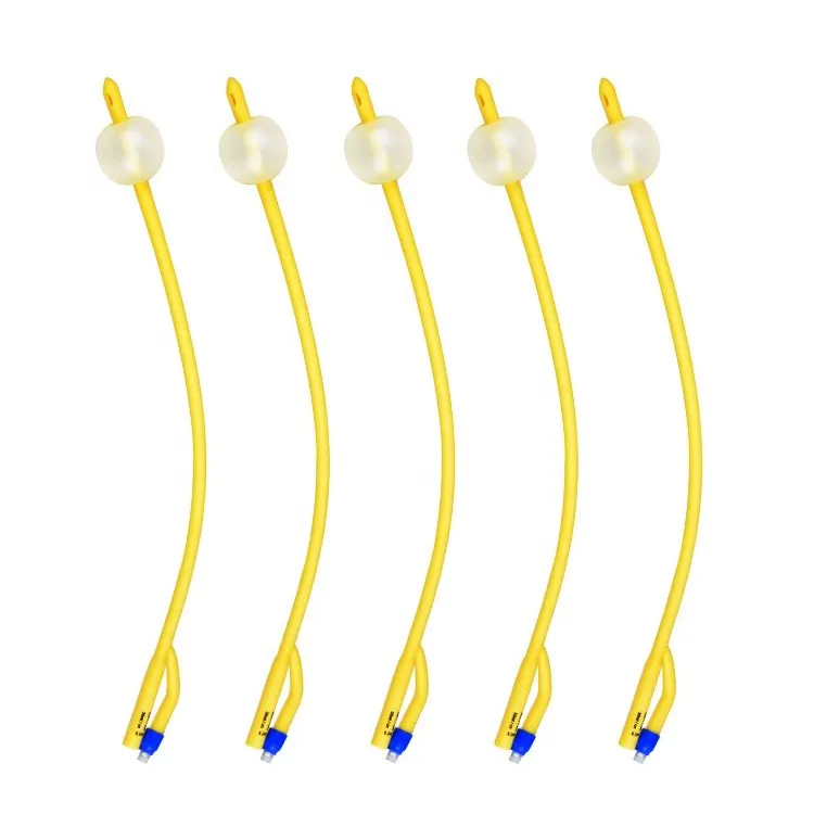 3 way  2 way 100% silicon coated latex  foley catheter