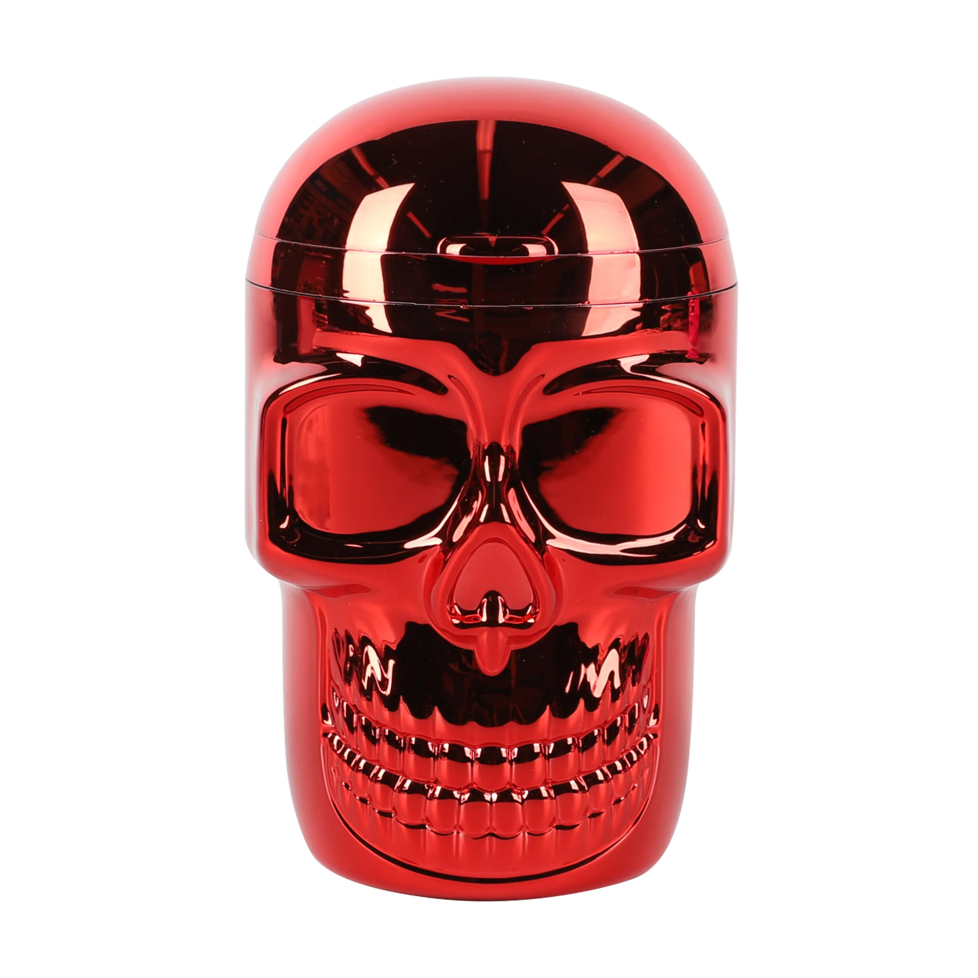 UKETA customized display box car ashtray smellproof windproof skull shape ABS plastic car ashtray with Led light