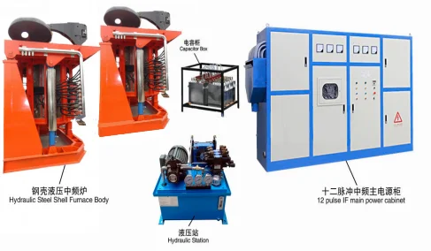 MF induction heating machine for Metal melting furnace with IGBT and SCR Control