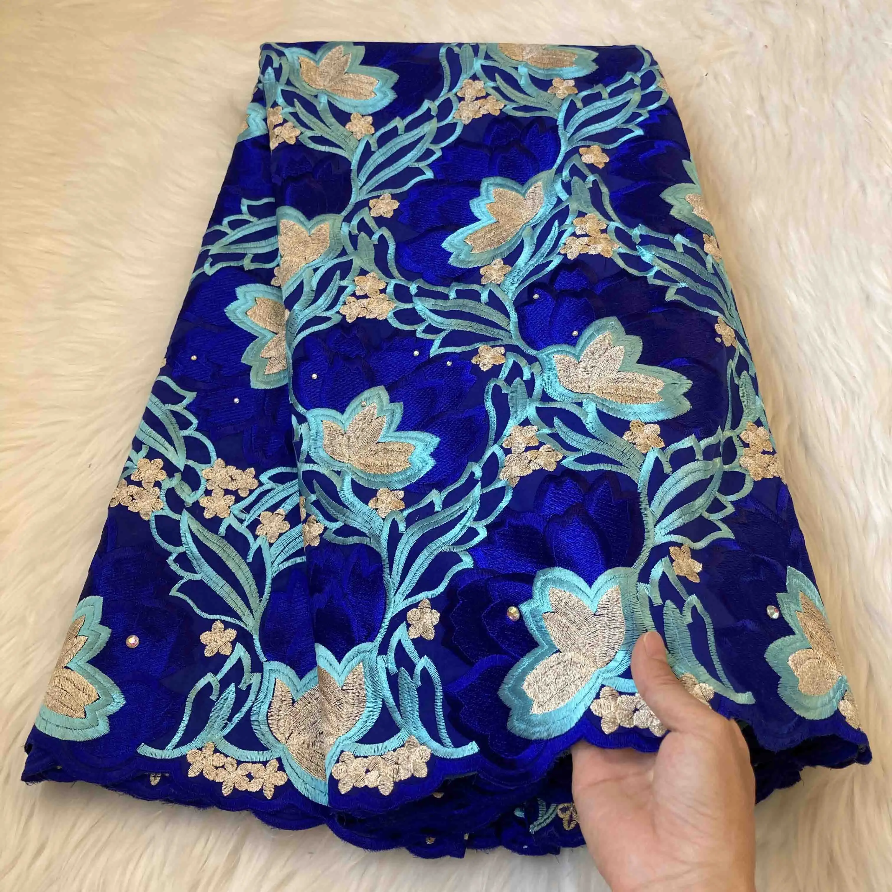 Новинка, высокое качество, 100% хлопок, африканская Свадебная вышивка, традиционная большая свадебная швейцарская вуаль, кружевная ткань