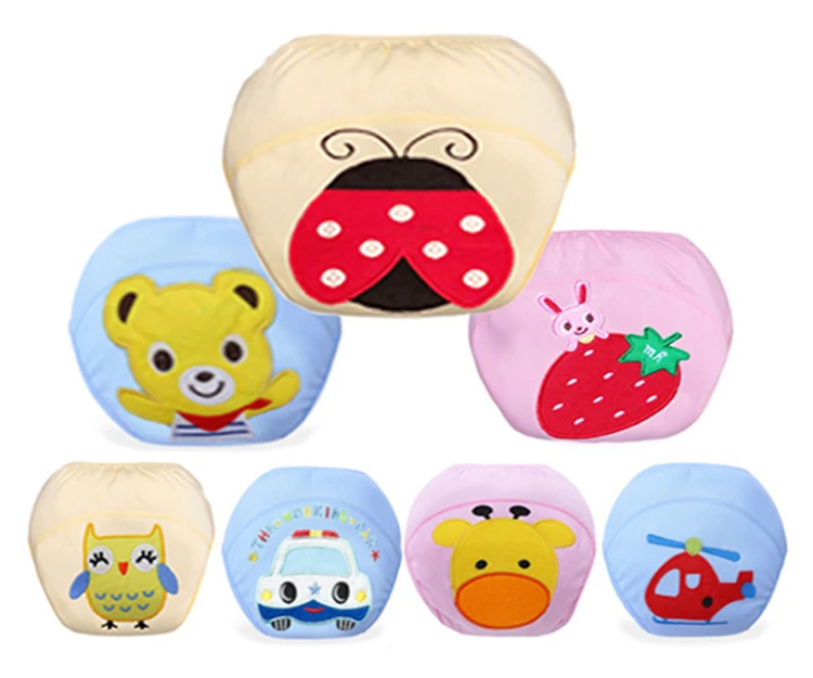 Детские тренировочные трусики, многоразовые моющиеся подгузники, нижнее белье для новорожденных, хлопковые