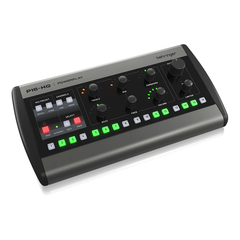 Behringer P16-HQ Personal Monitoring System 16-Channel Digital Mixer Pa System Studio Music Equipment