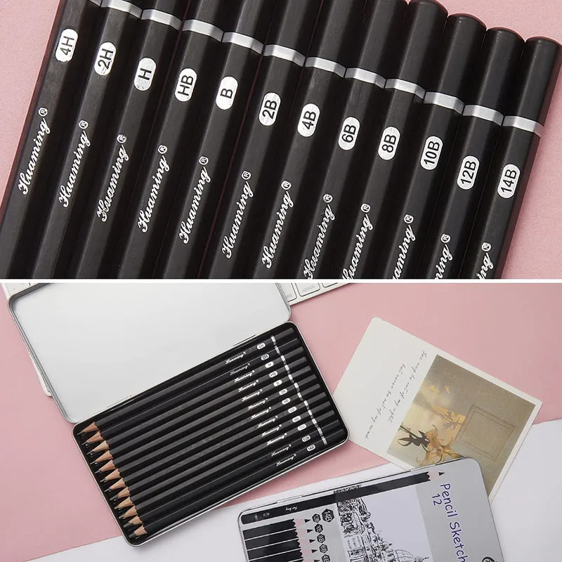 Meihui Sketch Pencil 12 Pack Drawing Graphite Sketching Pencil for Drawing Shading and Sketching