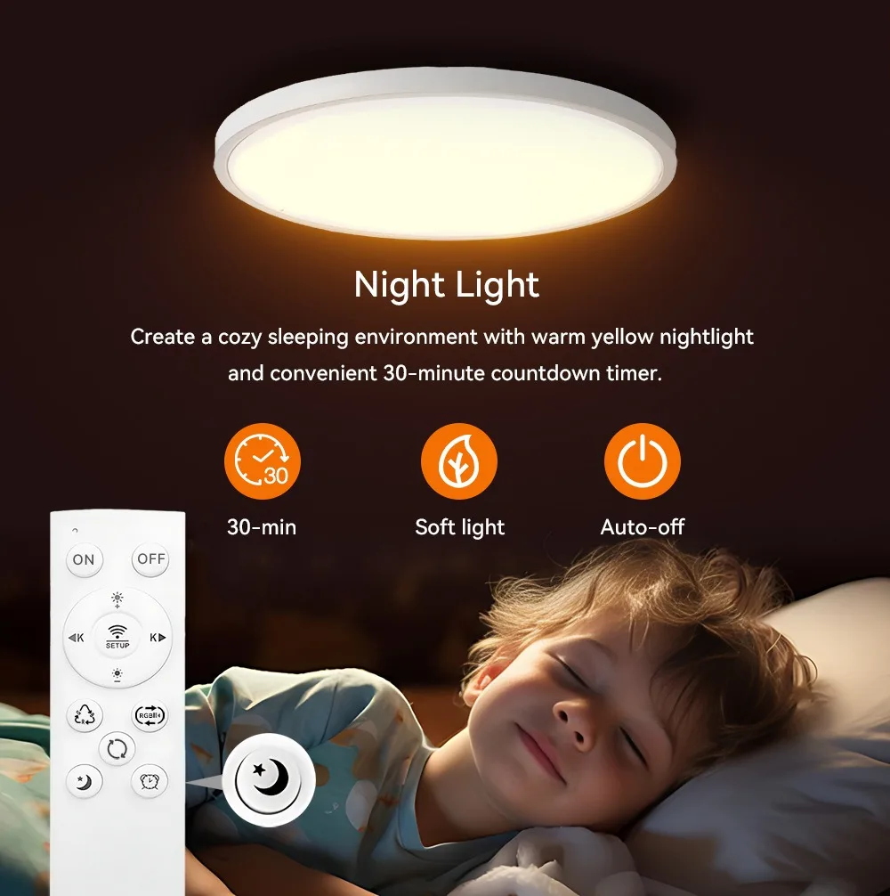 WiFi Smart RGB WW Phantom Ceiling Light Supports Alexa, Google, Huawei, Alice
