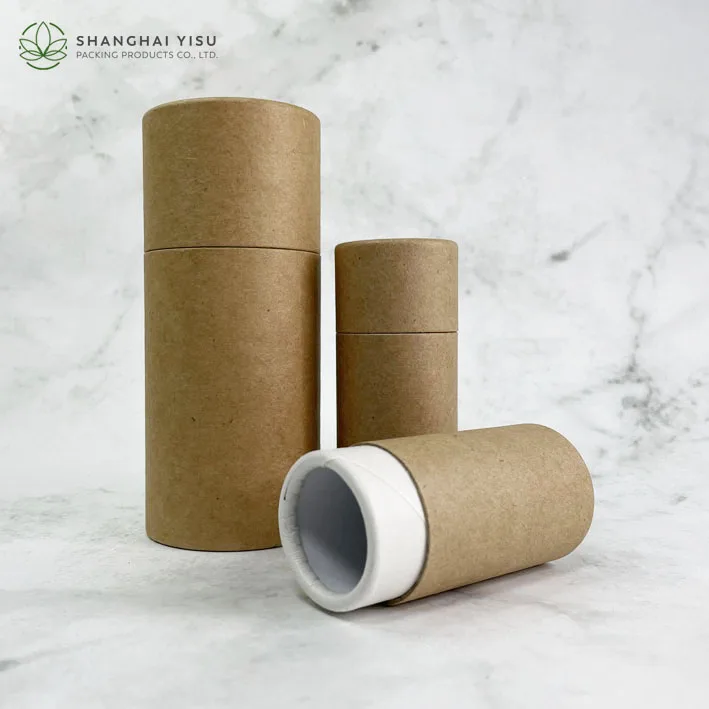 Custom Eco Friendly Circular Kraft Paper Cardboard  Cylinder Cans Packing Carton Tube Cardboard Packaging Box