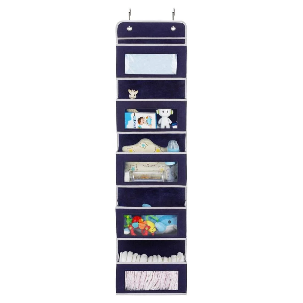 Over the Door Organizer with 5 Large Pockets Clear Windows Wall Hanging Storage for Party Baby Nursery dorm