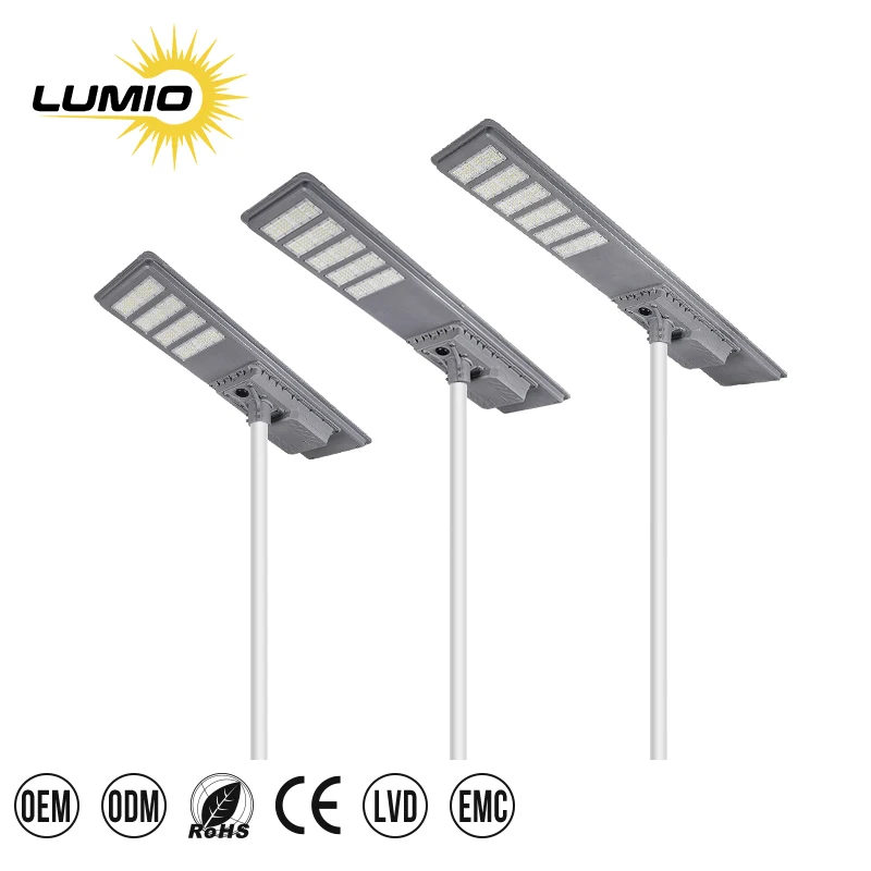 Aluminum project quality Solar Street Light waterproof LED Solar Street Lighting with larger capacity battery solar lamp