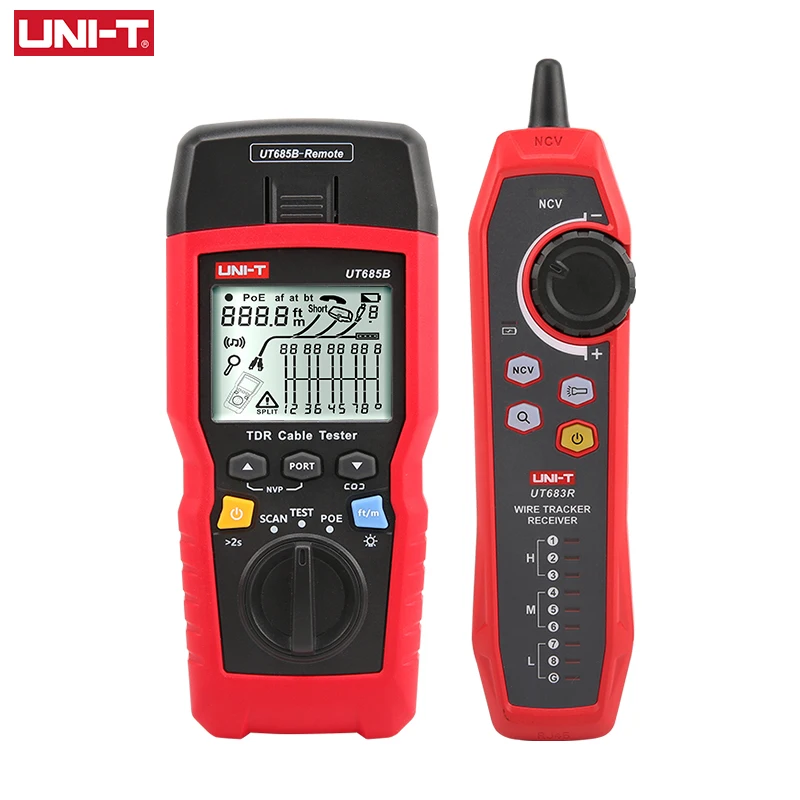 UNI-T UT685B KIT TDR Cable Tester Twisted Pair Coaxial Cable POE Network Cable Testing