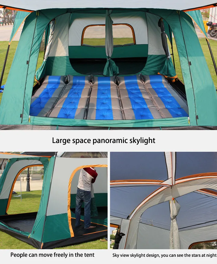 Bestselling Large  Portable Light Roof TopDouble Lined  Camping Tent